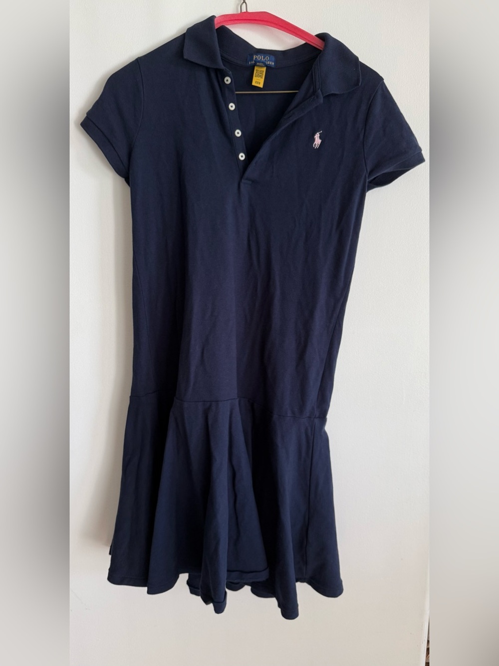 Girls Polo Dress Size 16/XL in Navy Blue